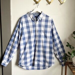 Gap Casual Button Down Shirt in Large Gingham Print